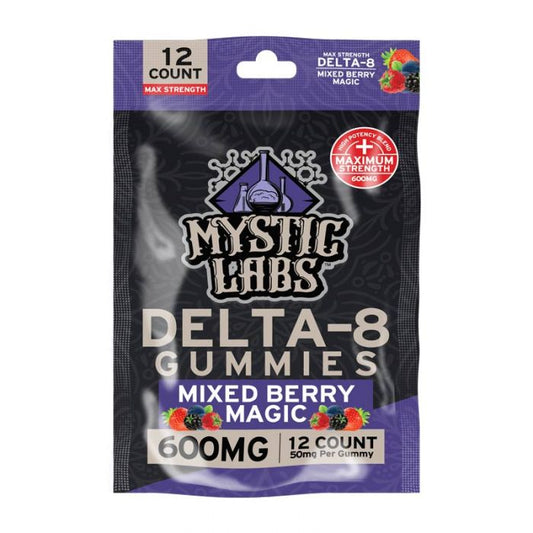 Mystic Labs 12ct High Potency Delta 8 Gummies 600mg (6 PACK)