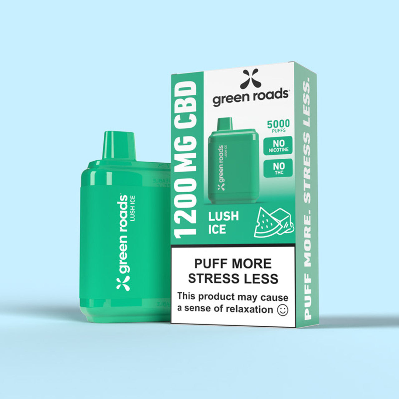 Green Roads CBD Puffs 1200mg 5000 puffs (BOX OF 8)