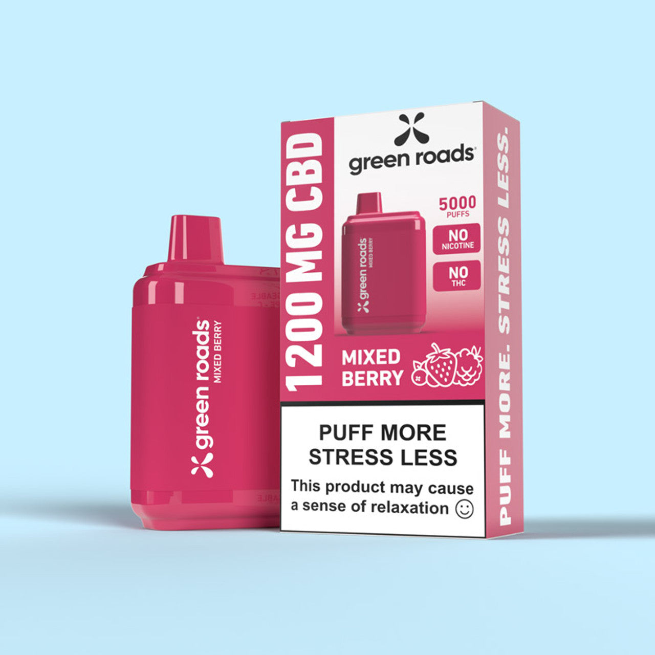 Green Roads CBD Puffs 1200mg 5000 puffs (BOX OF 8)
