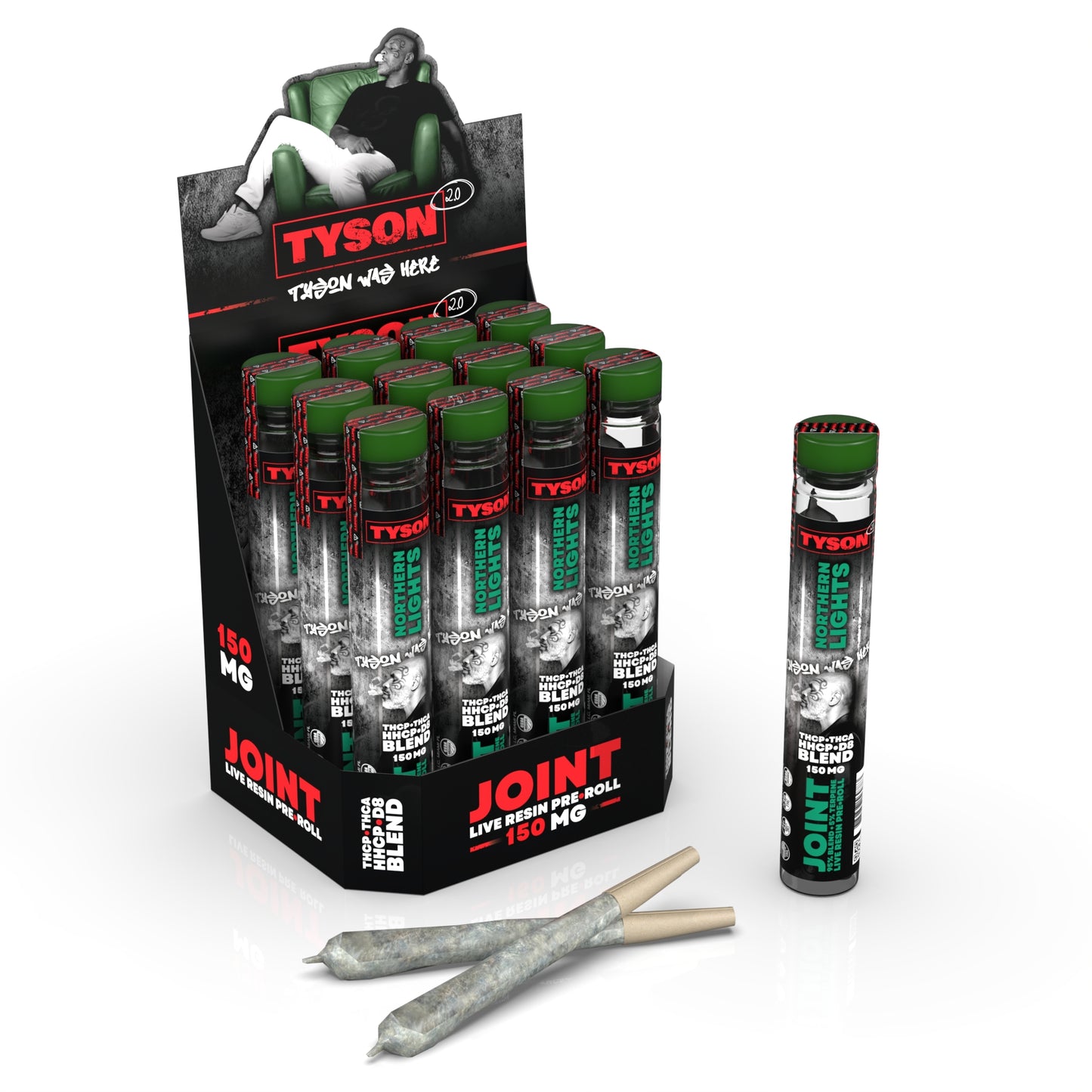 Tyson 2.0 Joints Live Resin 150MG (BOX OF 12)