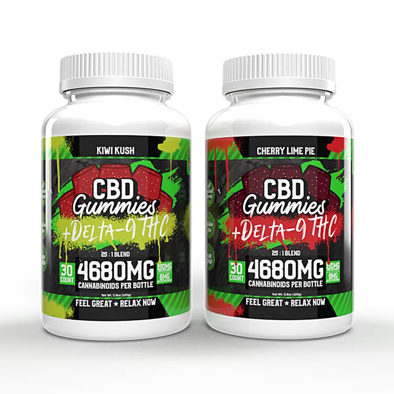 Hemp Bombs 30ct CBD + Delta 9 Gummies 4680mg (PACK OF 6)