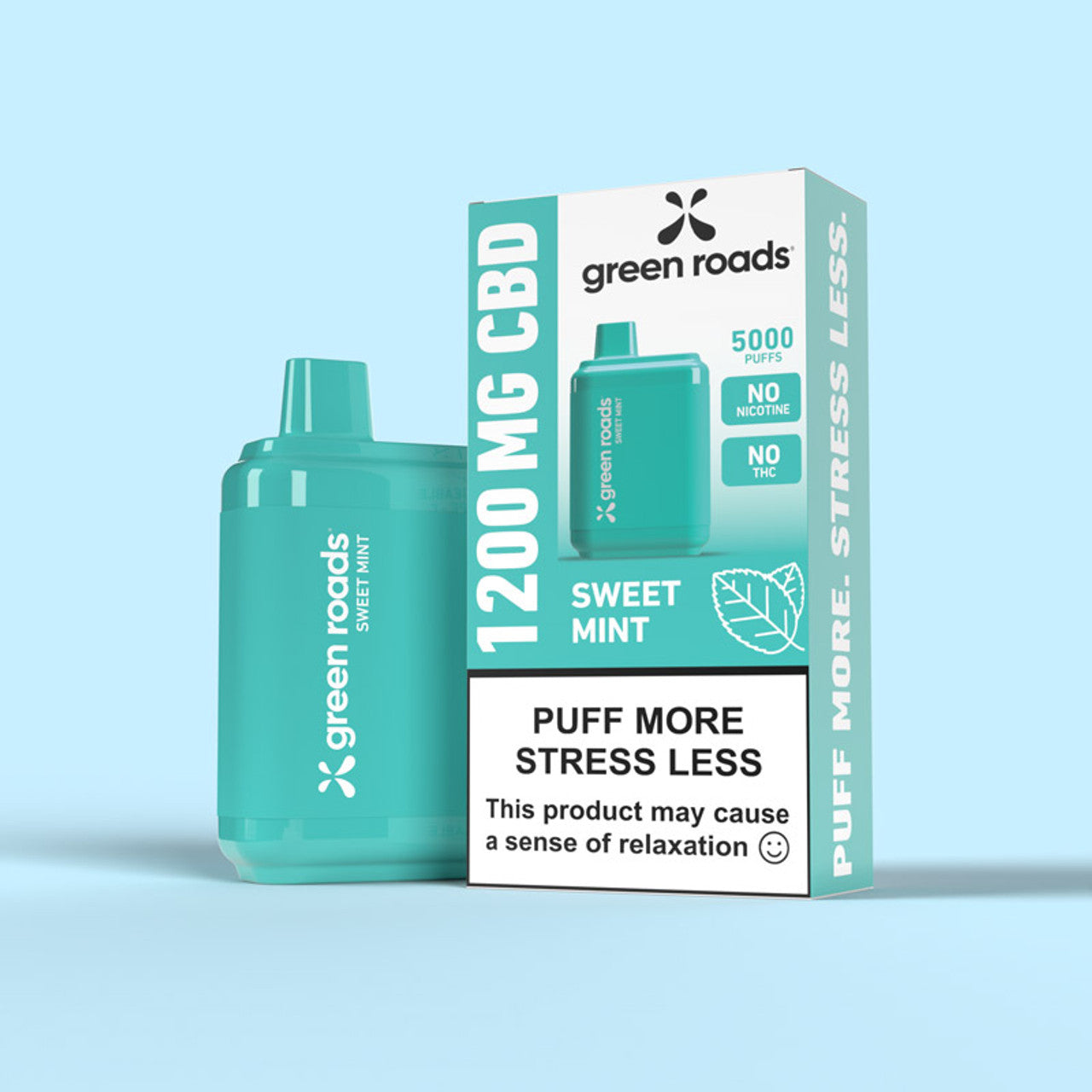 Green Roads CBD Puffs 1200mg 5000 puffs (BOX OF 8)