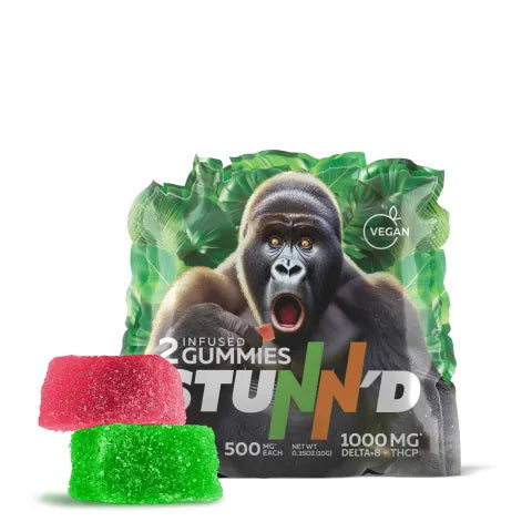 Stunn'd Gummies D8 + THCP 1000mg (Display Box 12 pouches)