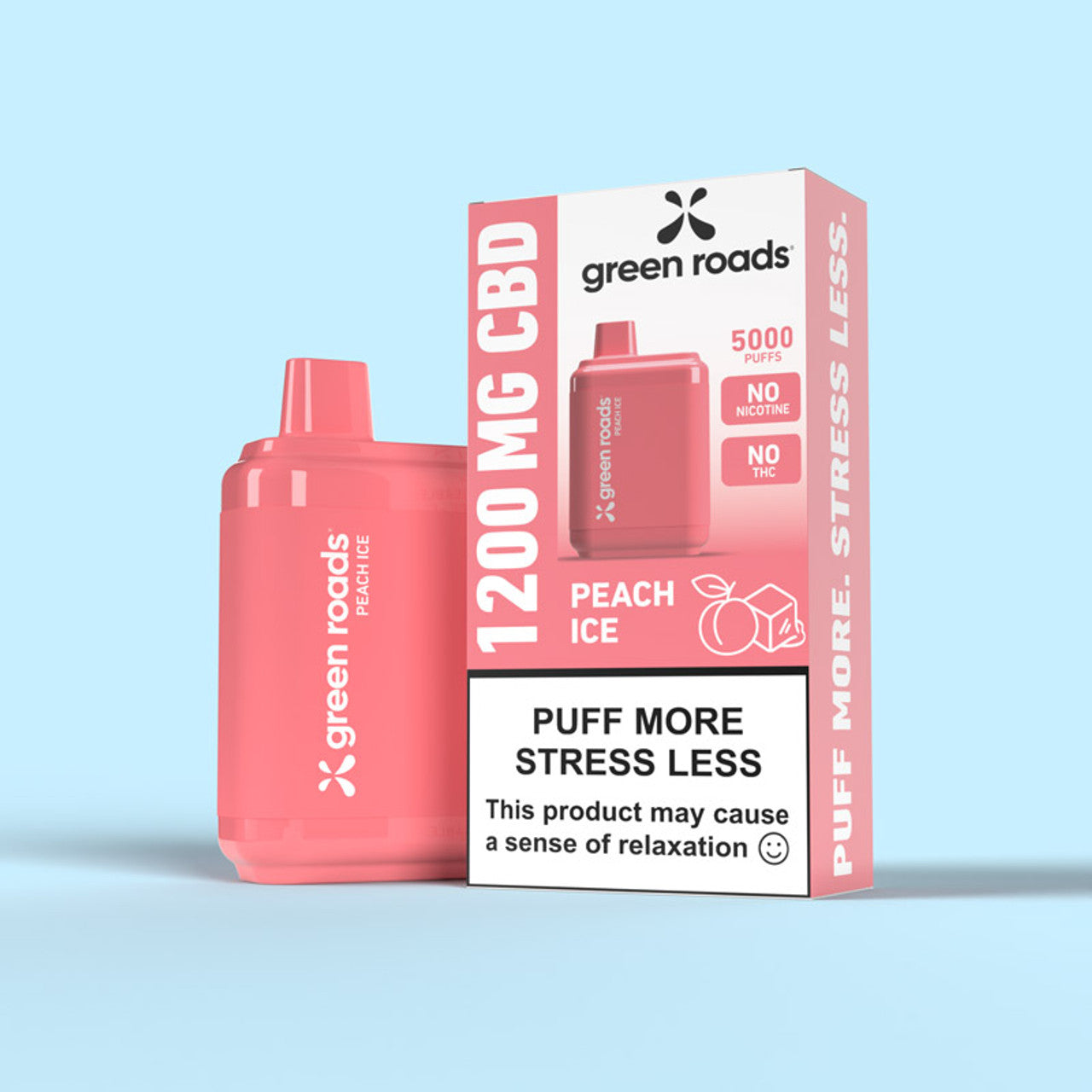 Green Roads CBD Puffs 1200mg 5000 puffs (BOX OF 8)