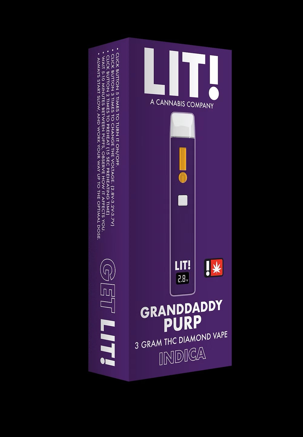 LIT THC Diamond 3g Disposable Vape (BOX OF 5)