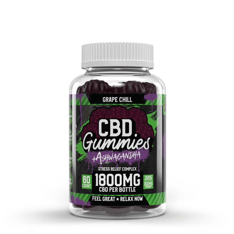 Hemp Bombs 60ct Ashwagandha CBD Gummies 1800mg (PACK OF 6)