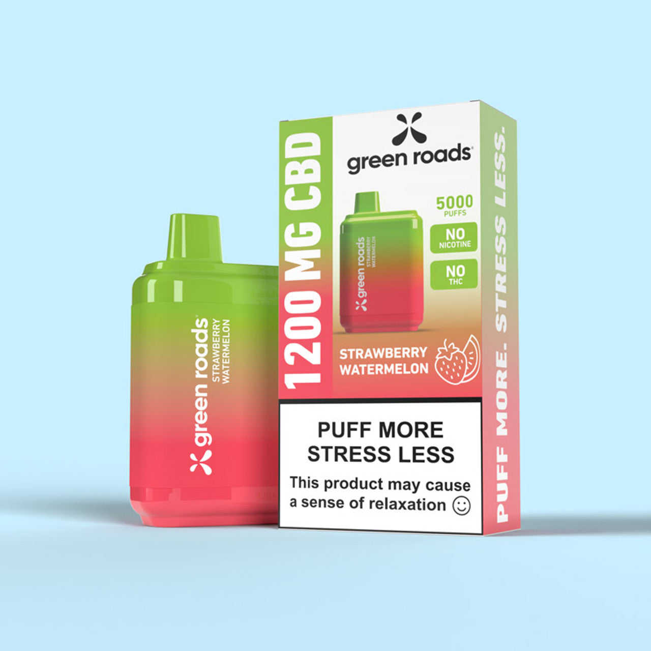 Green Roads CBD Puffs 1200mg 5000 puffs (BOX OF 8)