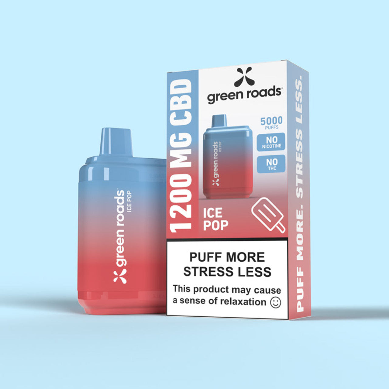 Green Roads CBD Puffs 1200mg 5000 puffs (BOX OF 8)