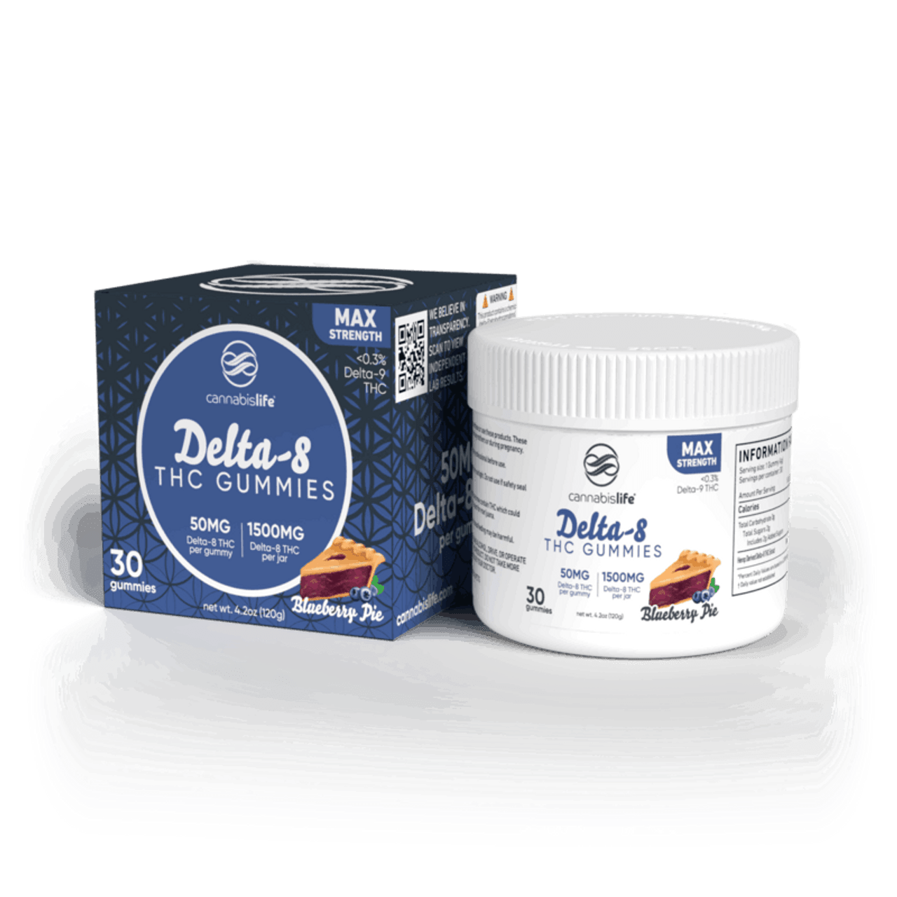 Cannabis Life Delta-8 Max Strenght Gummies – (30ct) 1500mg (4 Pack)