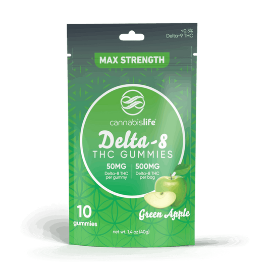 Cannabis Life Delta-8 Max Strenght Gummies โ (10ct) 500mg (4 Pack)