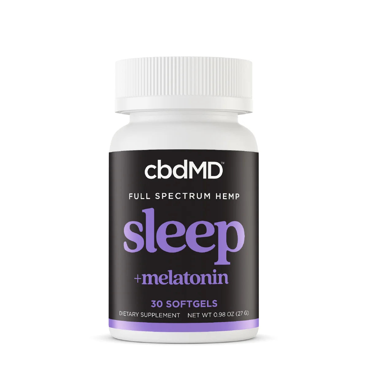 cbdMD Full Spectrum CBD Sleep Softgels CBD + CBN + THC