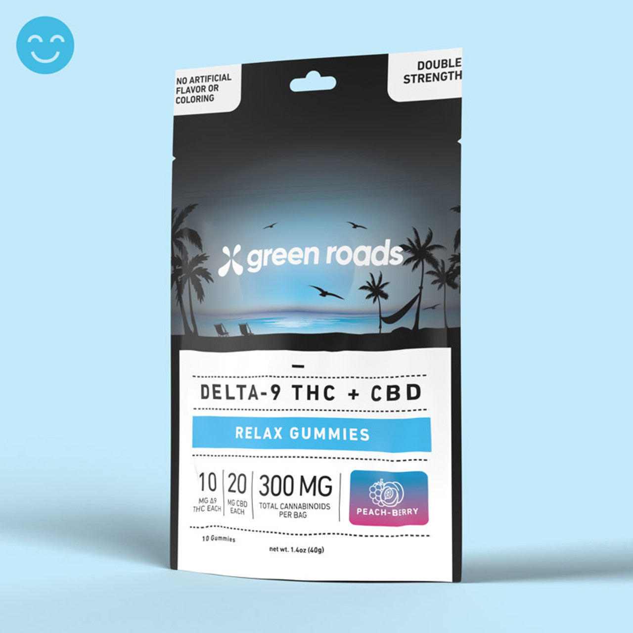 Green Roads CBD + D9 THC Relax Gummies - (10ct) 300mg (6 Pack)