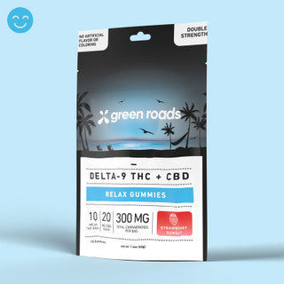 Green Roads CBD + D9 THC Relax Gummies - (10ct) 300mg (6 Pack)