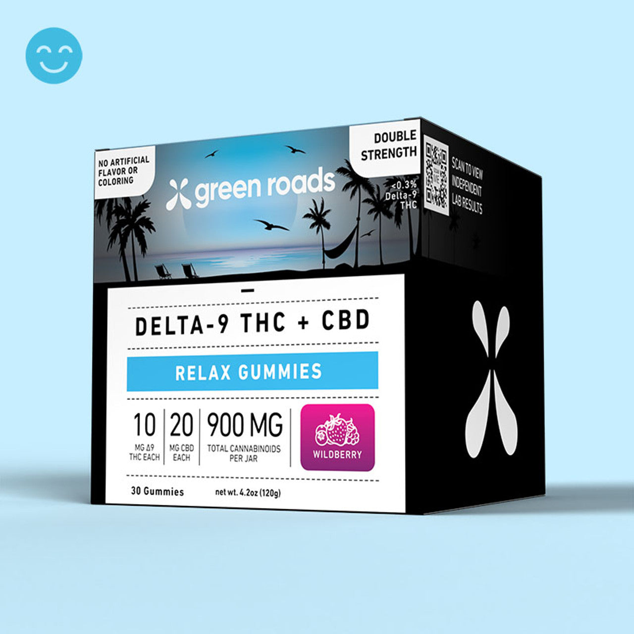 Green Roads CBD + D9 THC Relax Gummies - (30ct) 900mg (4 Pack)