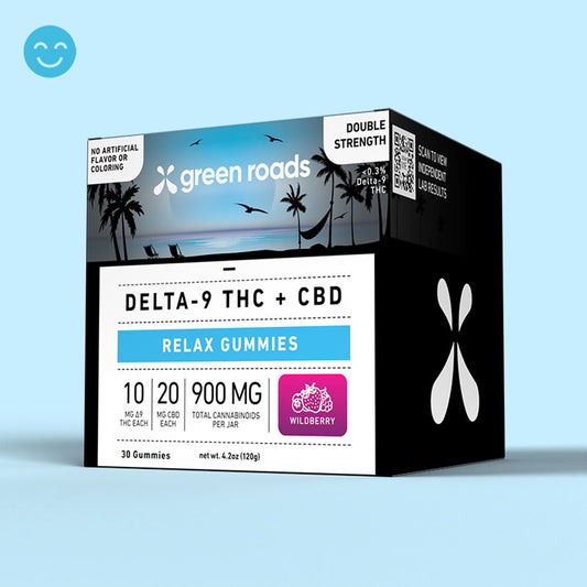 Green Roads CBD + D9 THC Relax Gummies - (30ct) 900mg (4 Pack)