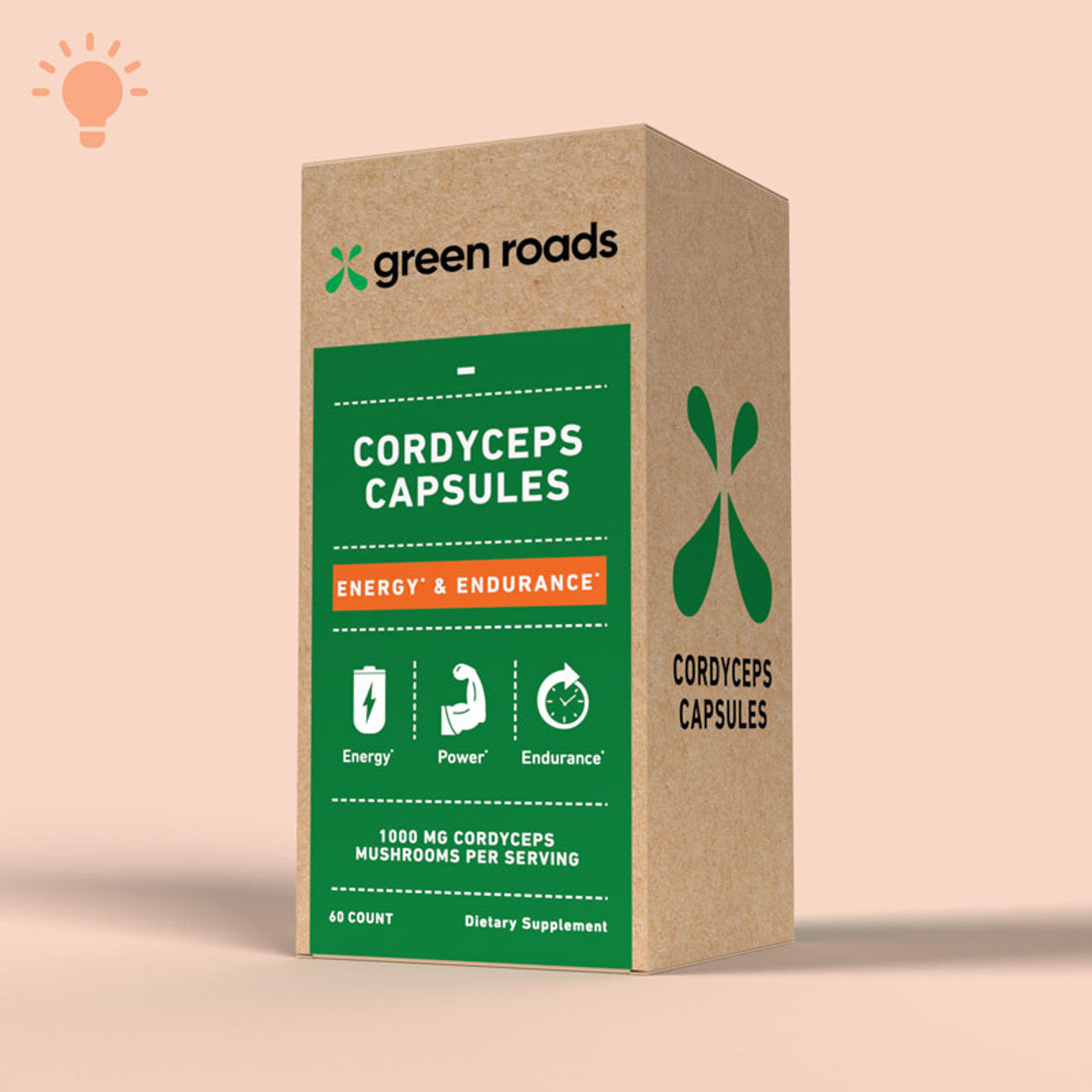 Green Roads Cordyceps Energy & Endurance Mushroom Capsules - (60ct) (PACK OF 4)