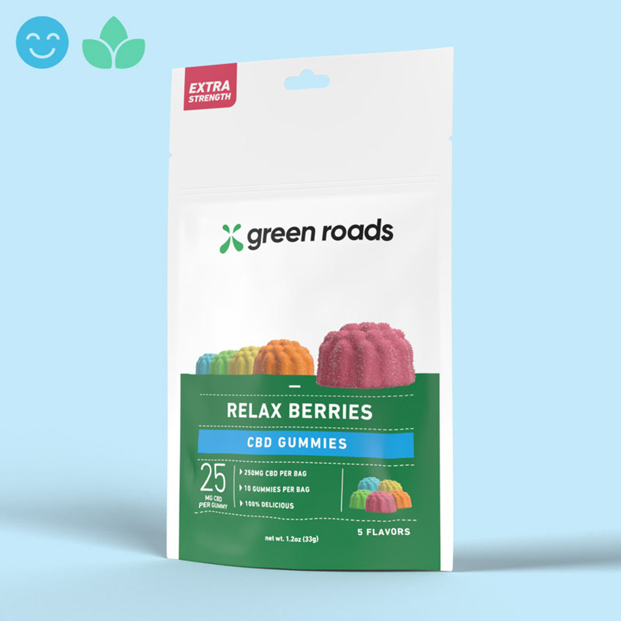 Green Roads Extra Strength CBD Relax Berries - 750mg (4 Pack)