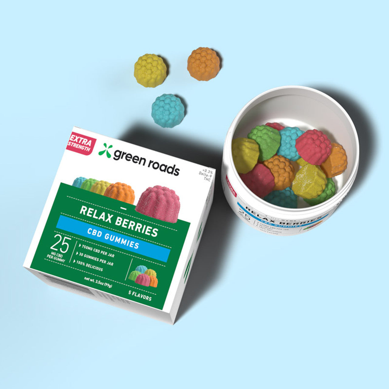 Green Roads Extra Strength CBD Relax Berries - 750mg (4 Pack)
