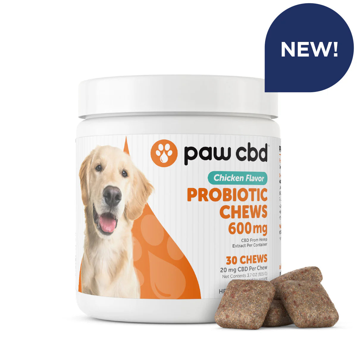 Paw CBD Broad Spectrum CBD Dog Probiotic Chews