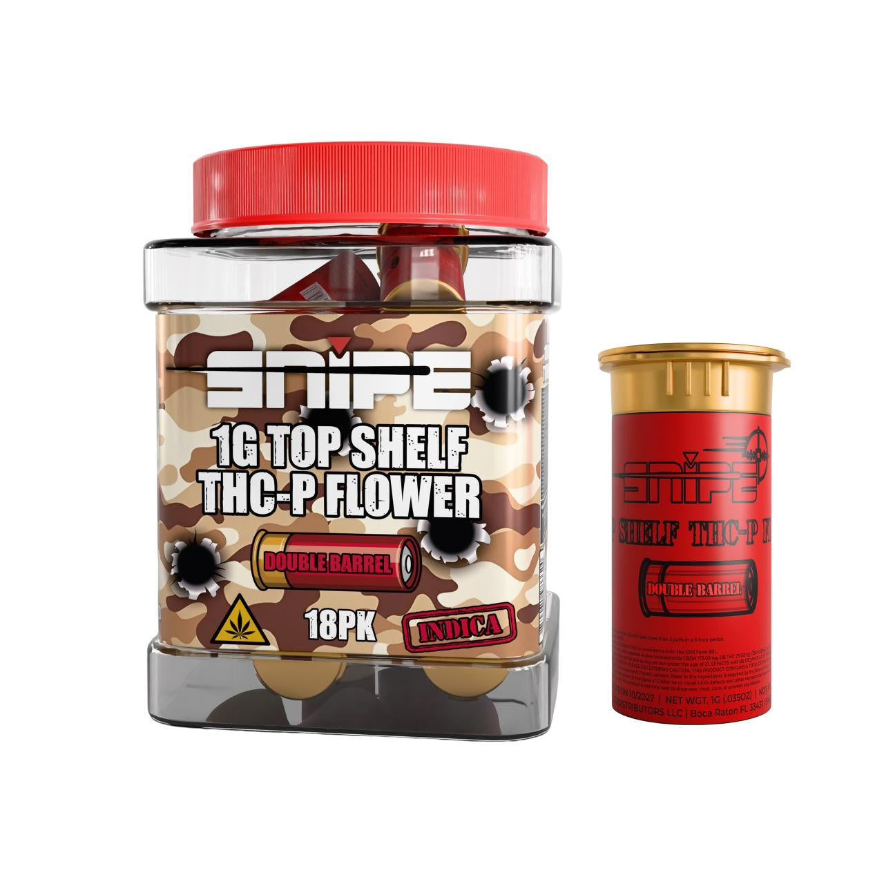 Snipe THCP Flower 1G - 18 Pack | Premium Hemp THCP Buds Pre-Rolls Wholesale