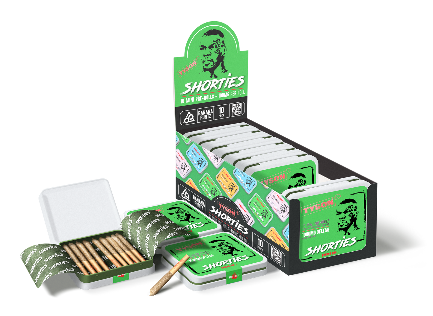 Tyson 2.0 D8 Shorties 1000MG (BOX OF 10)