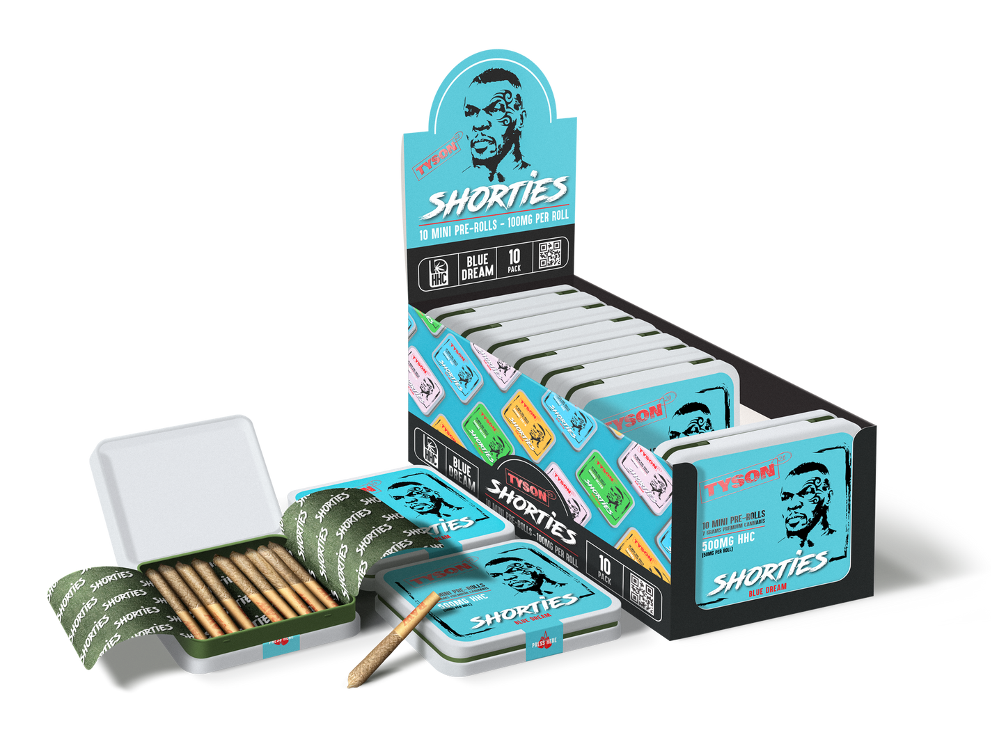 Tyson 2.0 HHC Shorties 500MG (BOX OF 10)