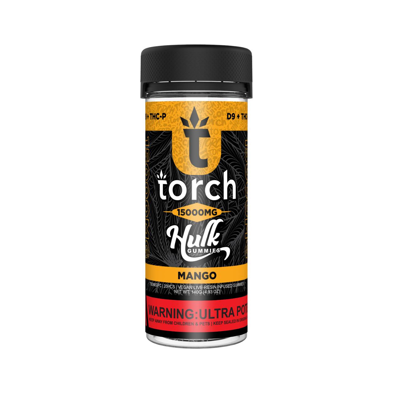 Torch D9/THC-P Hulk Live Resin Gummies 15000MG (6 Pack)
