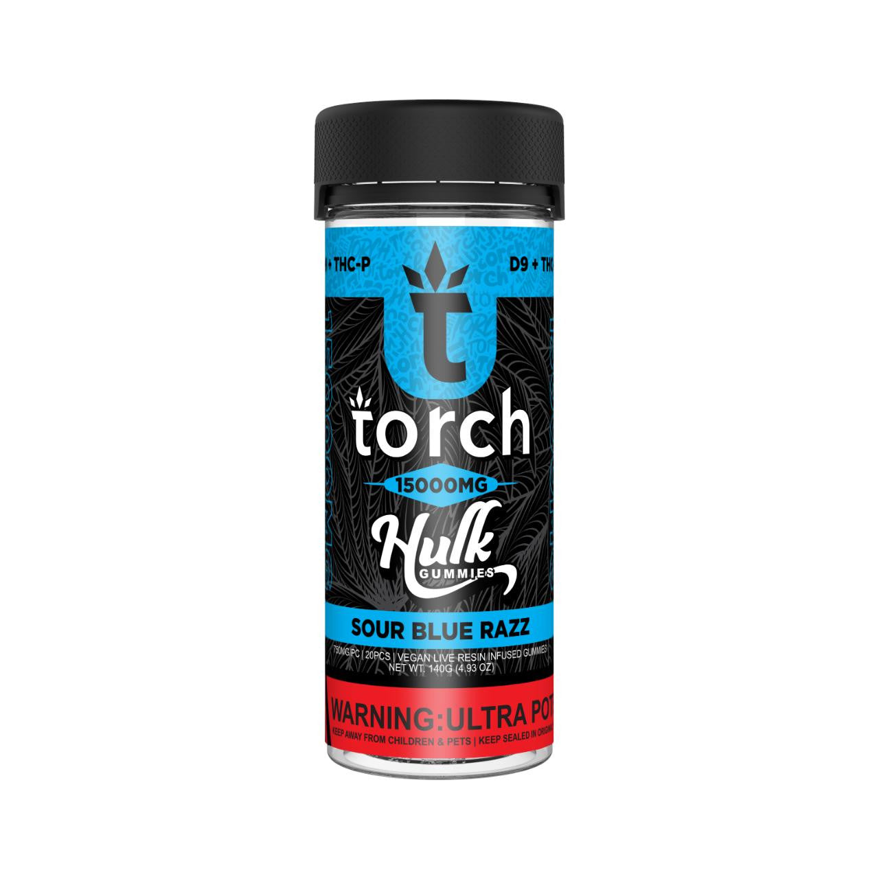 Torch D9/THC-P Hulk Live Resin Gummies 15000MG (6 Pack)