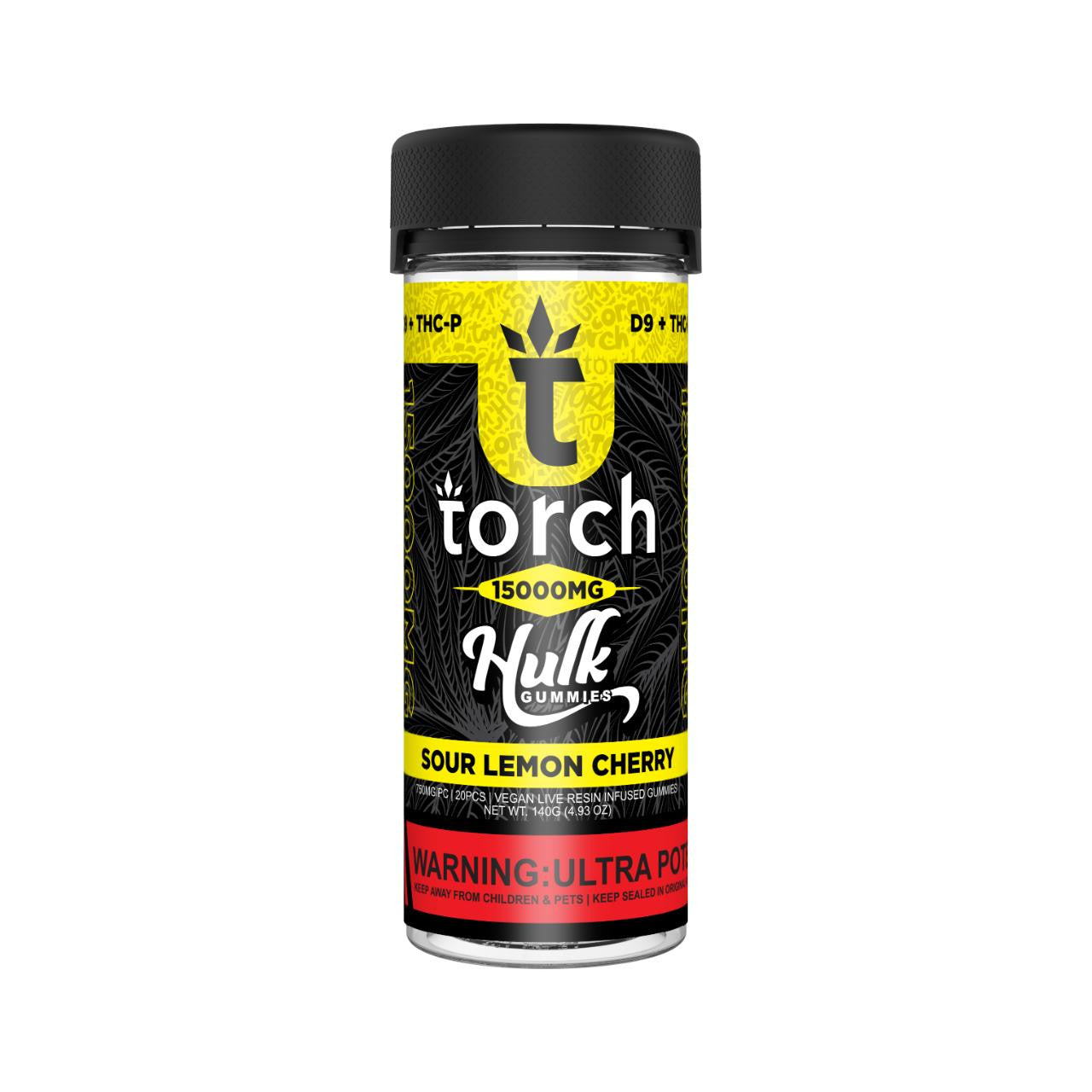 Torch D9/THC-P Hulk Live Resin Gummies 15000MG (6 Pack)