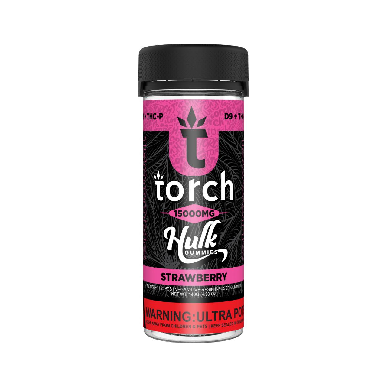 Torch D9/THC-P Hulk Live Resin Gummies 15000MG (6 Pack)
