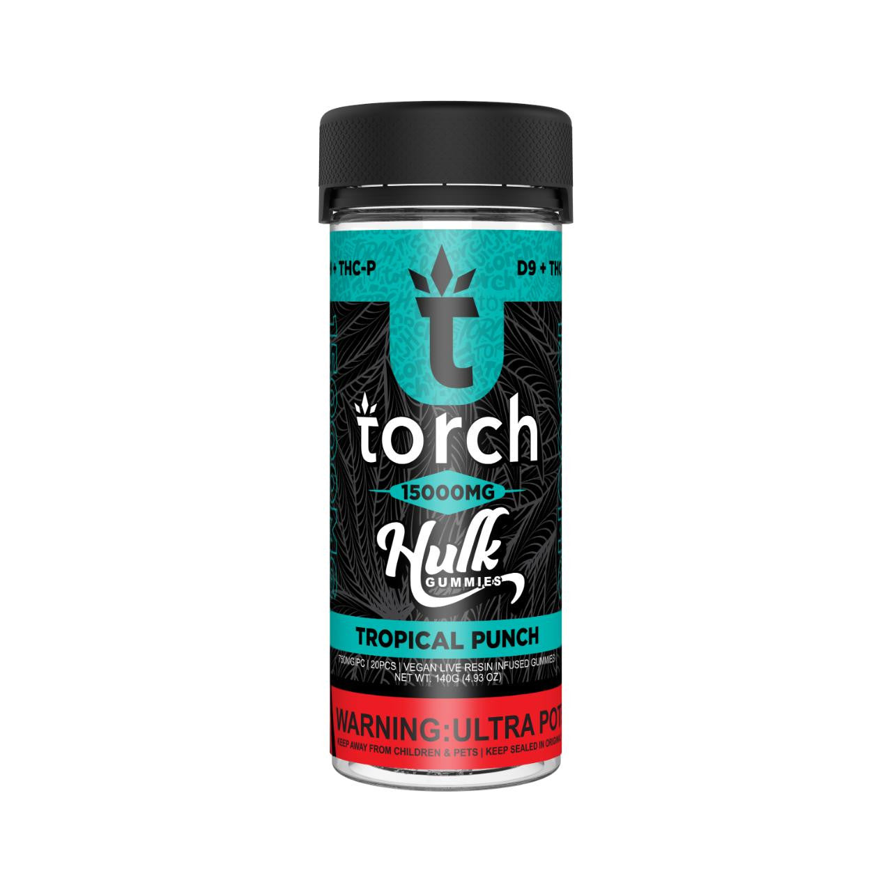 Torch D9/THC-P Hulk Live Resin Gummies 15000MG (6 Pack)