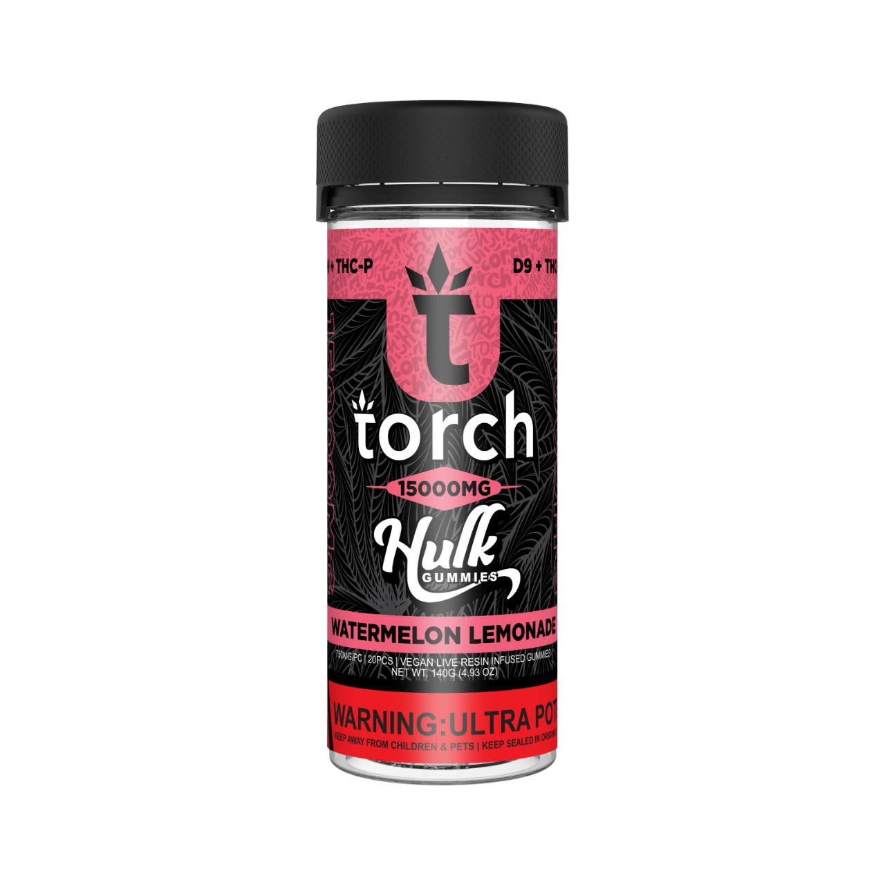 Torch D9/THC-P Hulk Live Resin Gummies 15000MG (6 Pack)
