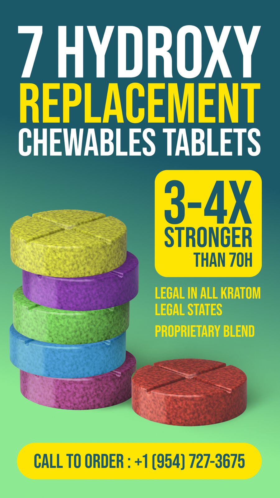 Bulk Propietary Blend Tablets ( 7 Hydroxy Replacement) 1000pcs