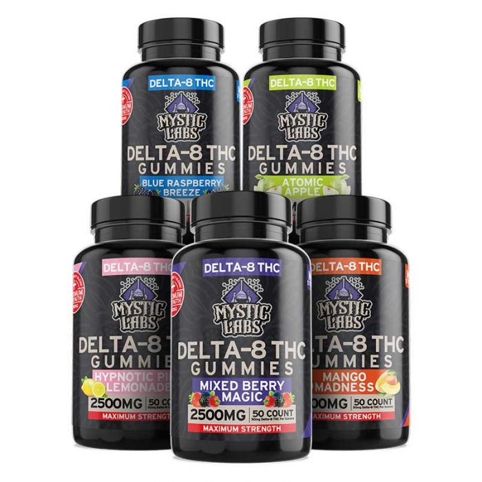 Mystic Labs 50ct High Potency Delta 8 Gummies 2500mg (PACK OF 6)