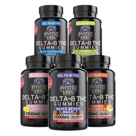 Mystic Labs 50ct High Potency Delta 8 Gummies 2500mg (PACK OF 6)