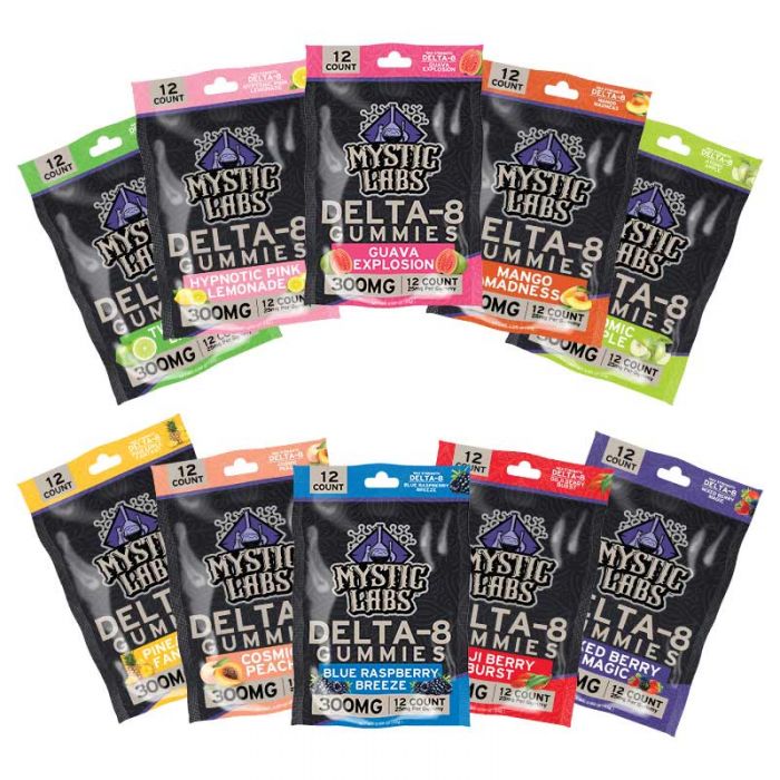 Mystic Labs 12ct Delta 8 Gummies 300mg (PACK OF 6)