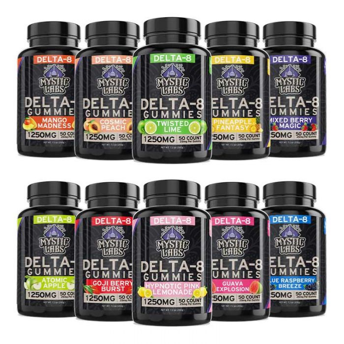 Mystic Labs 50ct Delta 8 Gummies 1250mg (PACK OF 6)