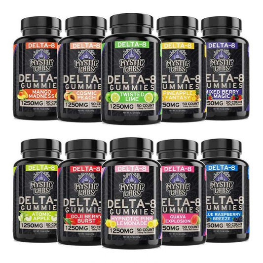 Mystic Labs 50ct Delta 8 Gummies 1250mg (PACK OF 6)