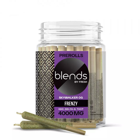 Blends by Fresh 1g Pre-Rolls 4000mg HHC, D8, THCP 40pcs Frenzy Blend