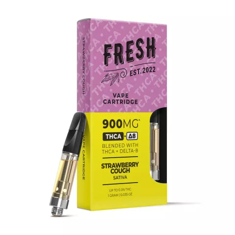 900mg FRESH THCa + D8 Vape Carts
