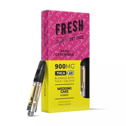 900mg FRESH THCa + D8 Vape Carts