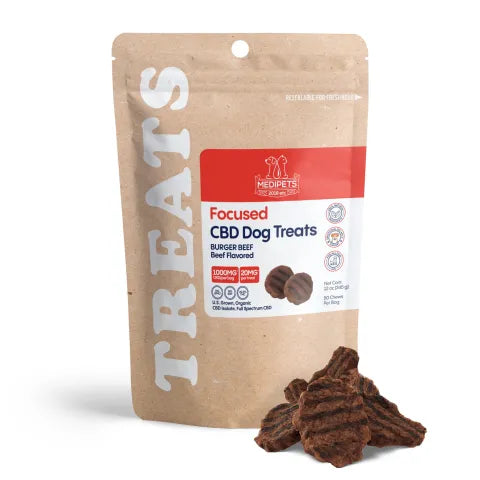 1,000mg CBD Pet Treats For Dogs - Burger Beef Minis - MediPets