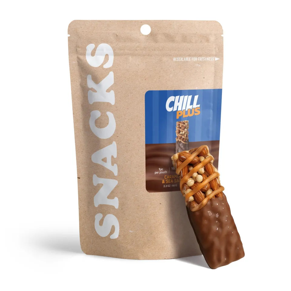 Chill Plus 100mg Delta 8 Caramel Almond & Sea Salt Nut Bar