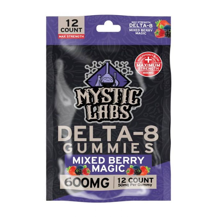 Mystic Labs 12ct High Potency Delta 8 Gummies 600mg (6 PACK)