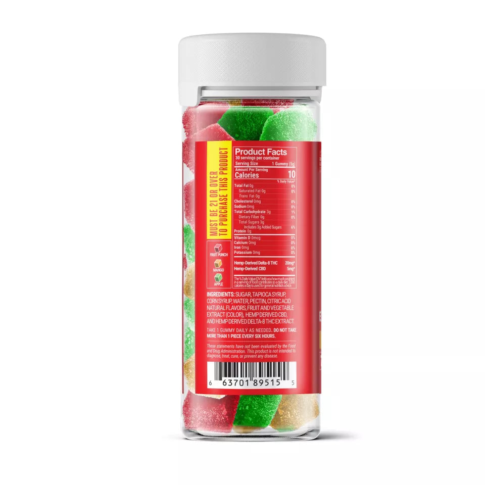 10X 25mg Delta 8 THC Gummies