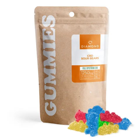 Diamond Full Spectrum CBD Sour Bears Gummies 1250mg