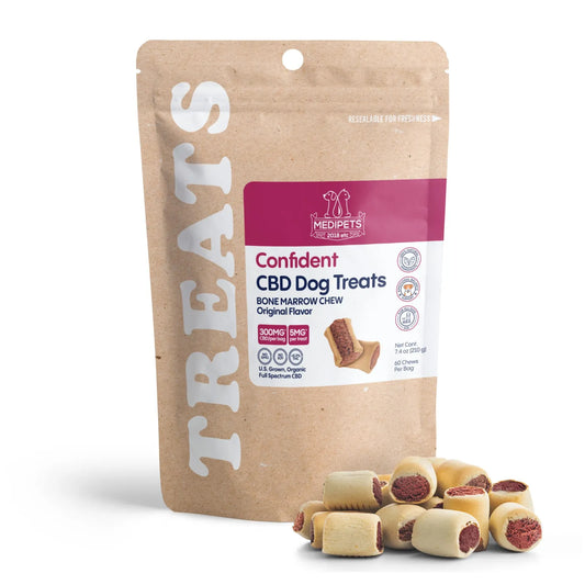 300mg CBD Pet Treats For Dogs - Bone Marrow Chew - MediPets