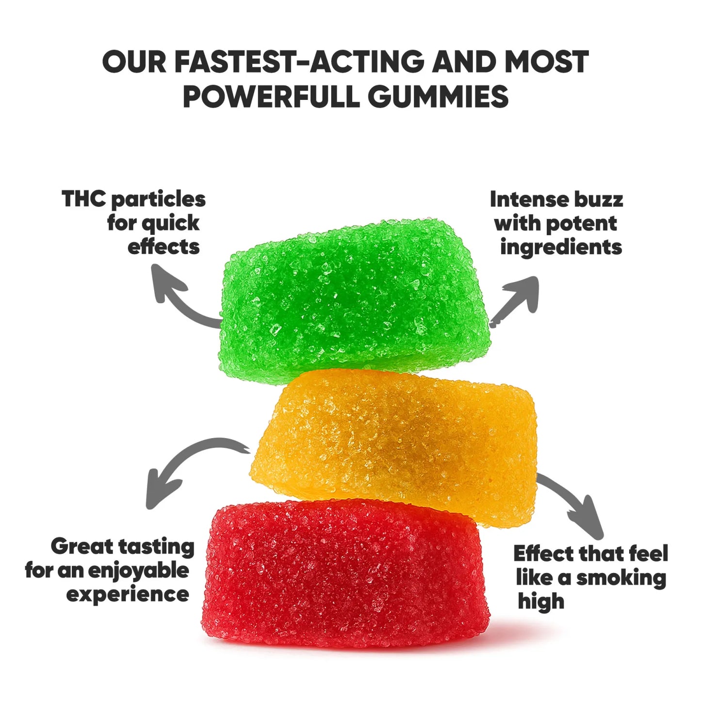 Chill Extreme 500mg D8 & THCP Gummies - Fruity Mix