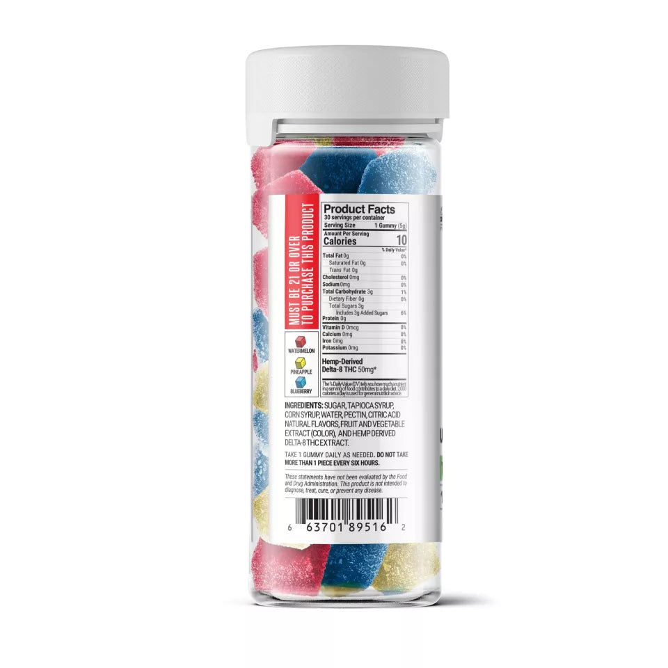 10X 25mg Delta 8 THC Gummies