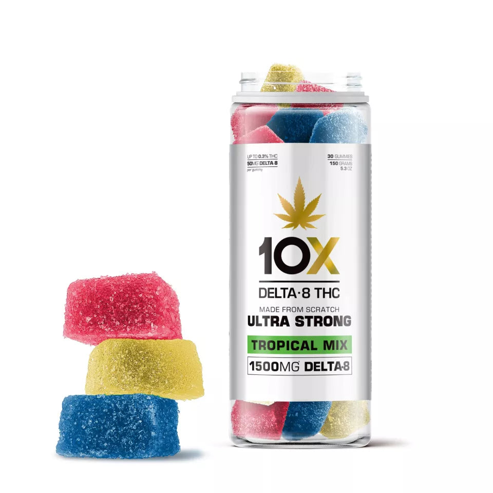 10X 25mg Delta 8 THC Gummies